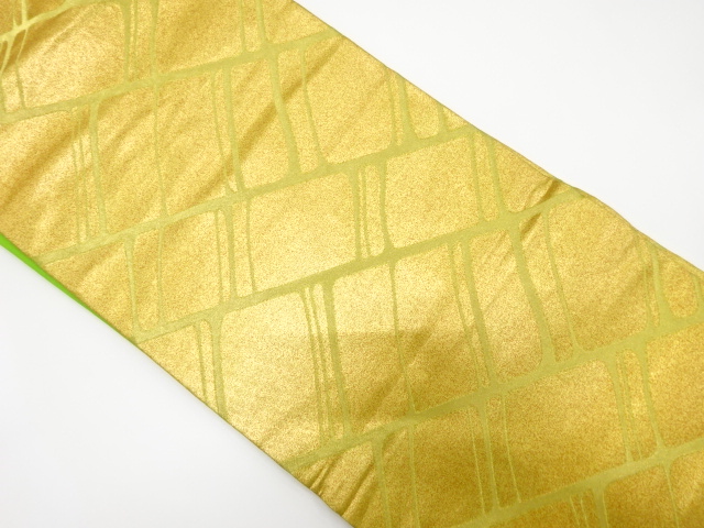 石畳模様織り出し　名古屋帯